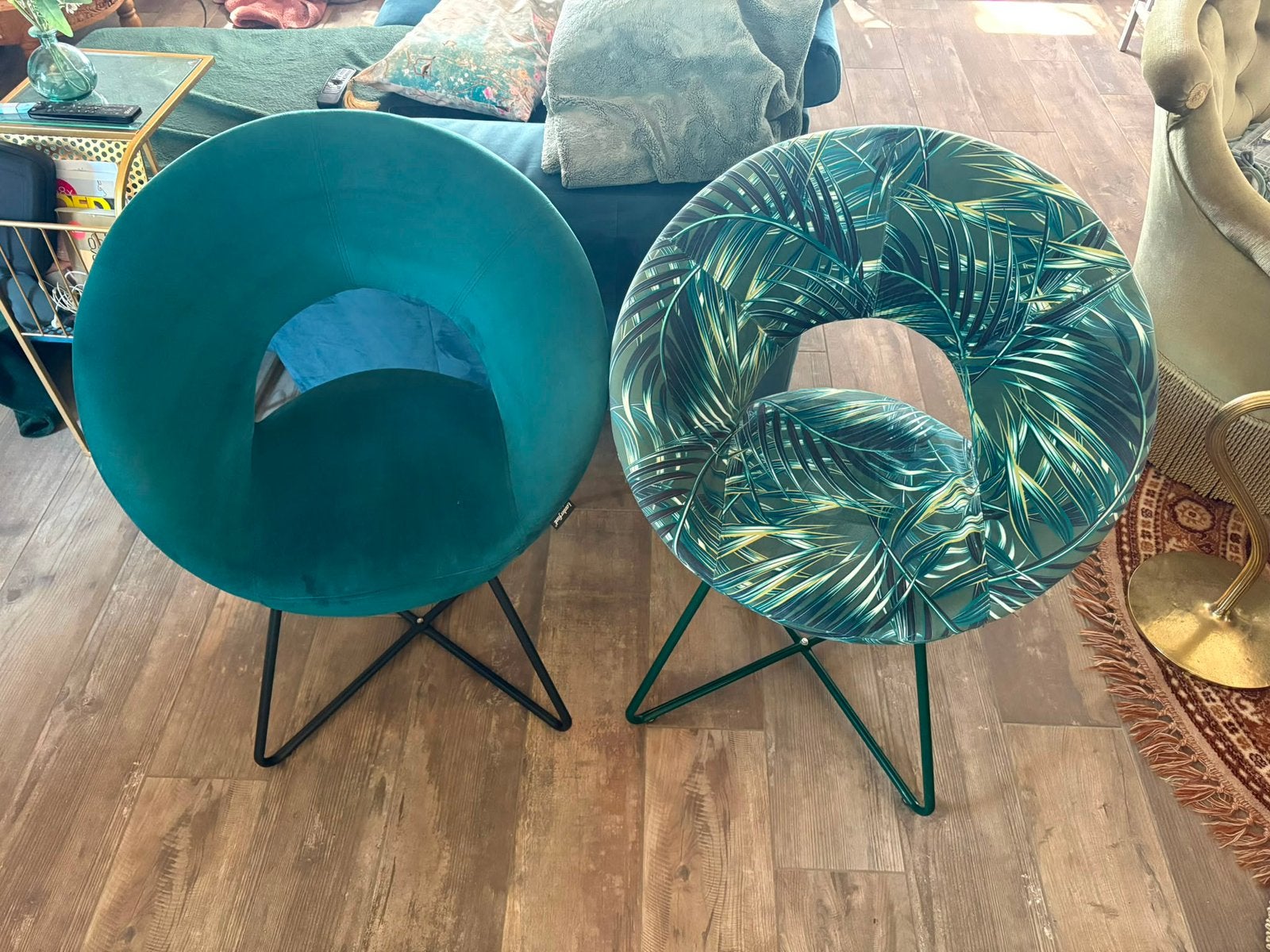 6 eetkamer stoelen gratis, Huis en Inrichting, Stoelen, Ophalen, Overige materialen, Gebruikt, Blauw