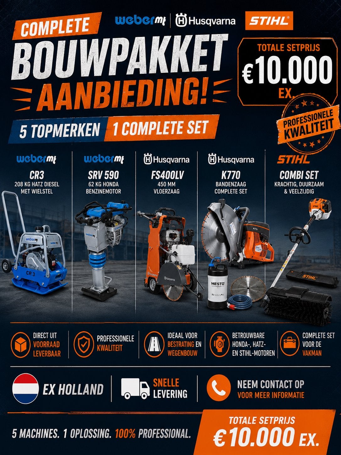 Compleet Bouwpakket Aanbieding: 5 Topmerken Machines, Zakelijke goederen, Machines en Bouw | Overig, Ophalen
