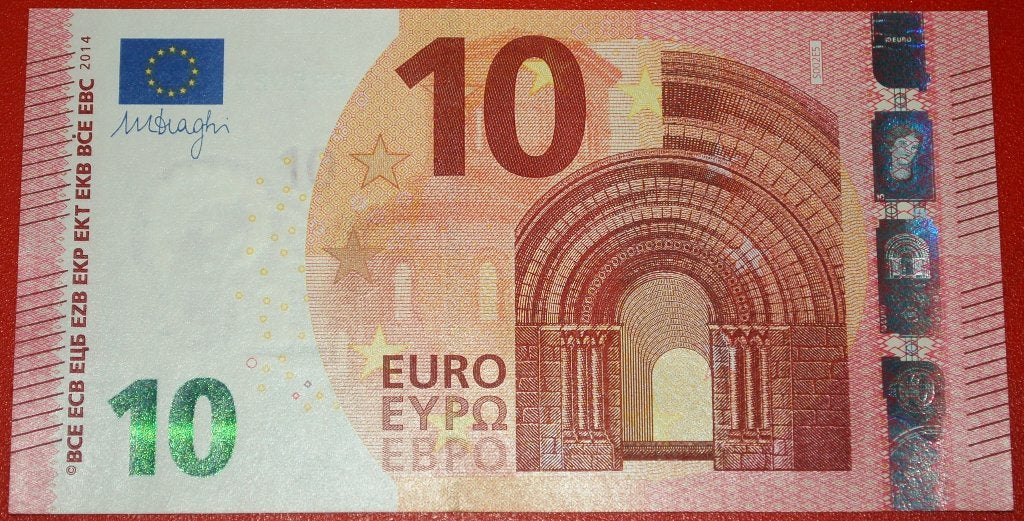 Ⰺ TYPE for russia (ex. USSR): ITALY 10 EUROS 2014 PREFIX SB, Postzegels en Munten, Ophalen of Verzenden, Italië, 10 euro, Los biljet