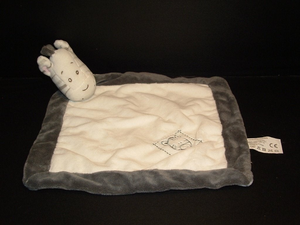 ZDT ZEBRA ANIMAL BLANKET KNUFFELDOEK VELOURS WIT MET, Verzenden, Nieuw, Overige typen