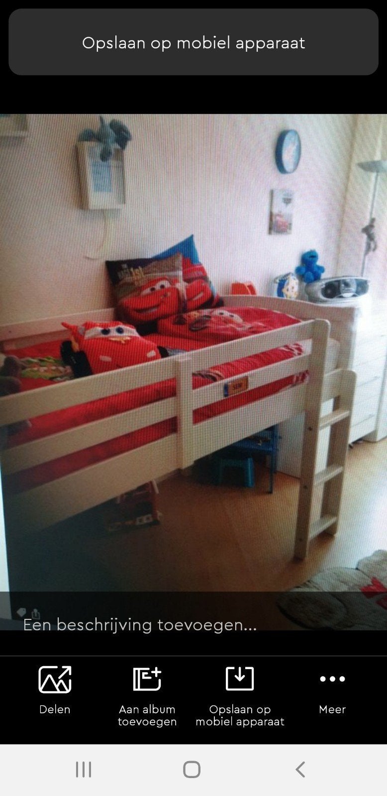Hoogslaper Cars thema - Ideaal voor kleine kinderkamer, Ophalen, Gebruikt, 70 tot 85 cm, Hoogslaper of Stapelbed