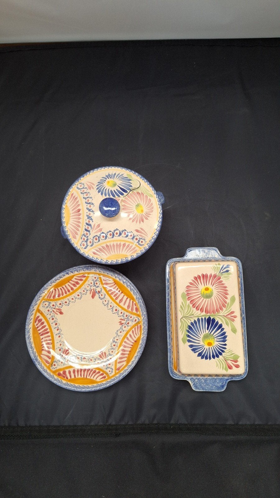 Vintage Henriot Quimper Aardewerk Set - Handgeschilderd, Ophalen of Verzenden