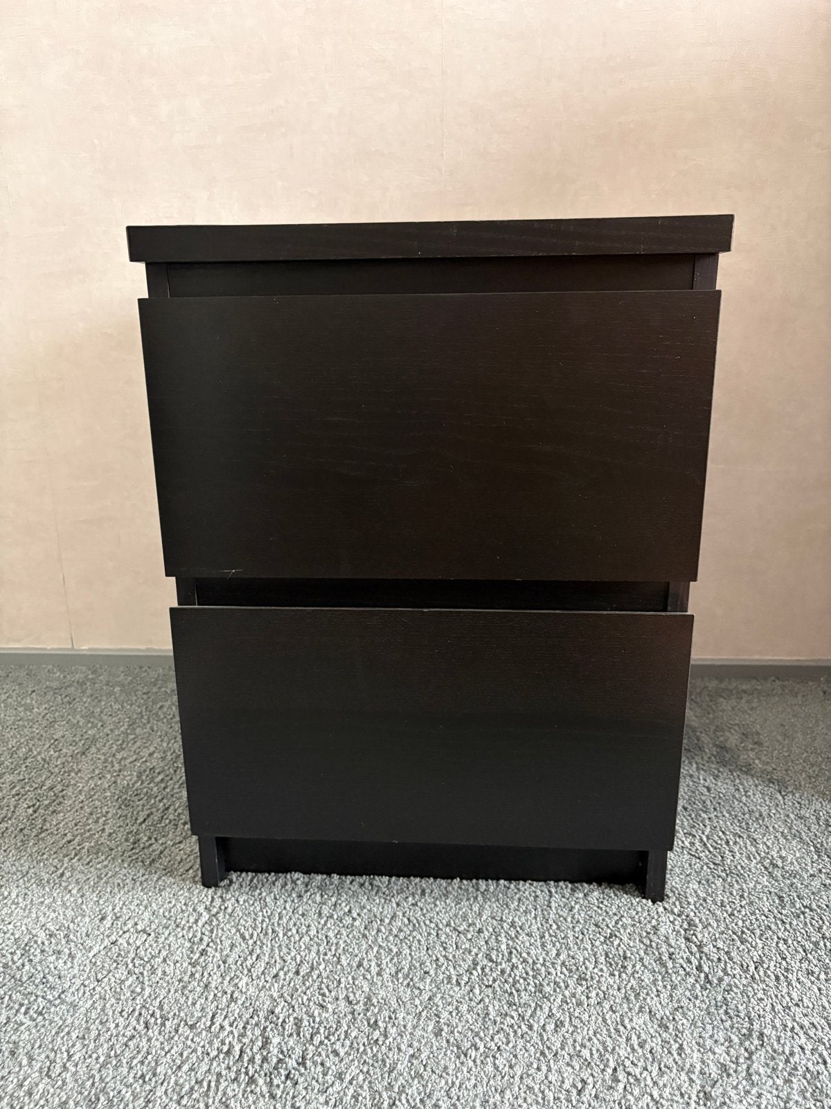 IKEA MALM Ladekast/nachtkastje (zwart), Ophalen, Spaanplaat of MDF, Zo goed als nieuw, IKEA