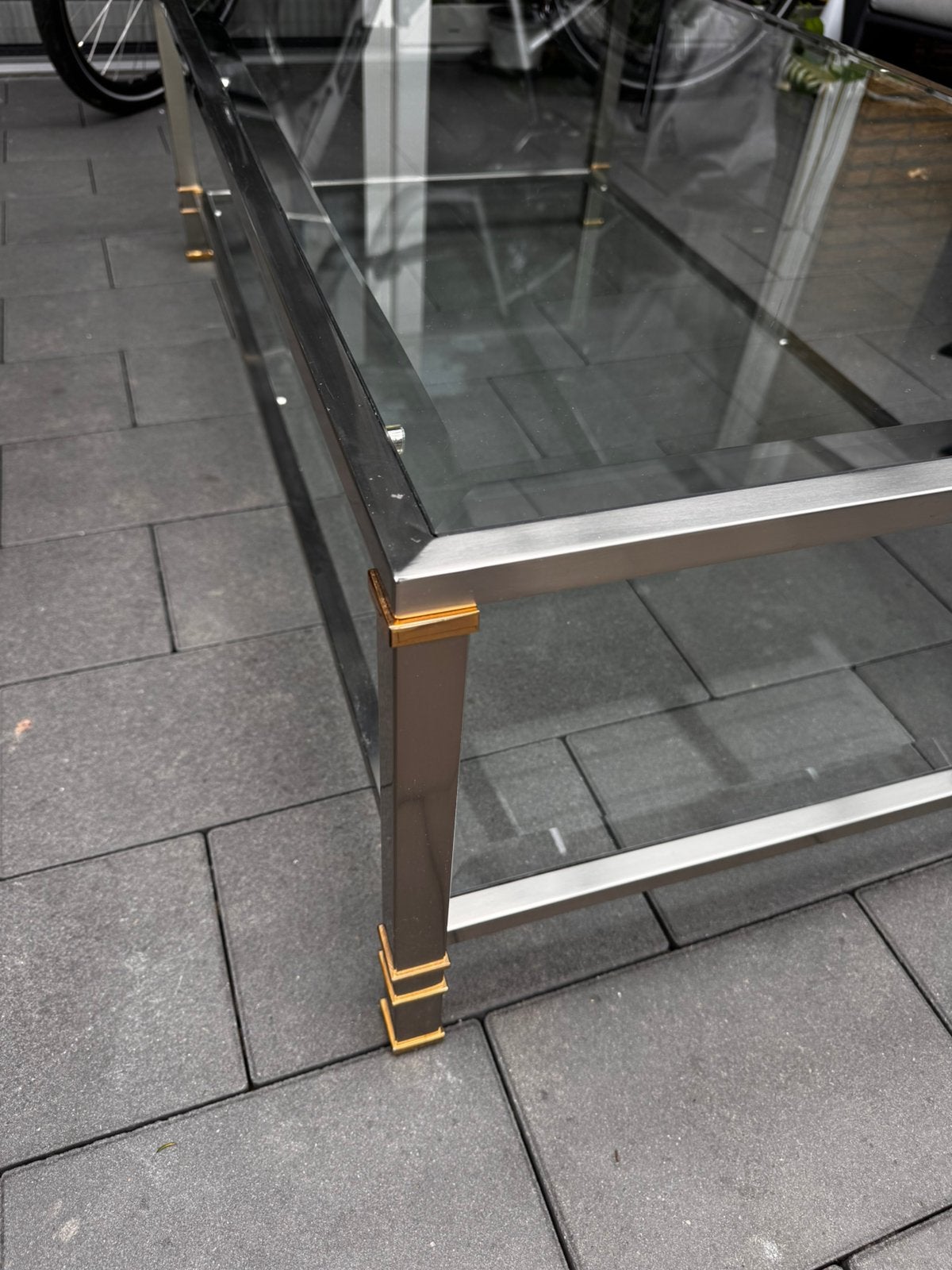 Vintage glazen Salontafel - Perfecte Staat!️, Ophalen, 100 tot 150 cm, 50 tot 100 cm, Minder dan 50 cm