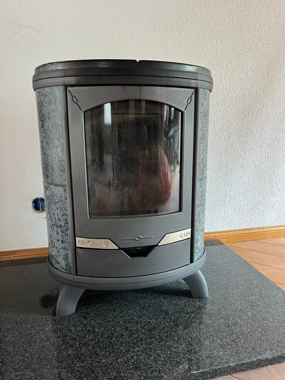 Altech eclips speksteenkachel incl. Rookkanaal als nieuw, Huis en Inrichting, Kachels, Ophalen, Zo goed als nieuw, Hout, Houtkachel