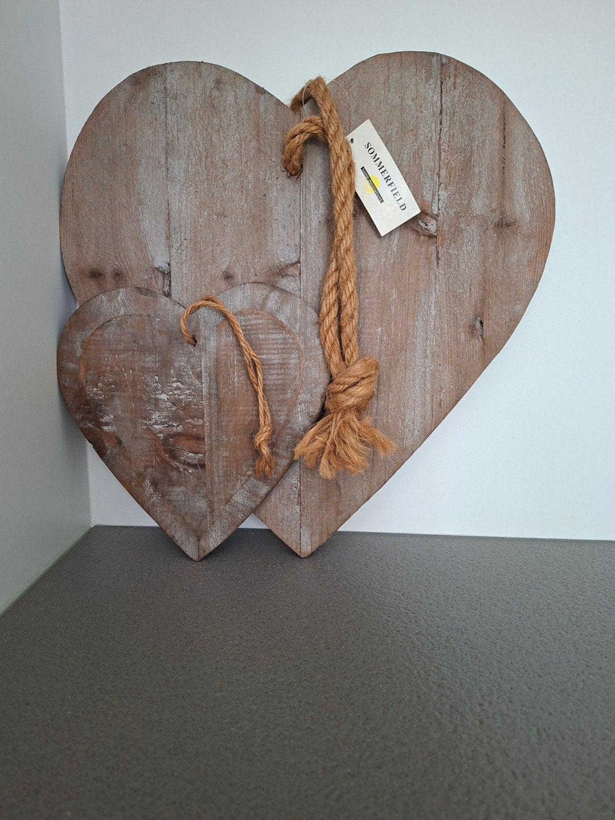 Decoratie harten, de grote van Sommerfield home decorations., Ophalen of Verzenden, Zo goed als nieuw, Bruin, Hout
