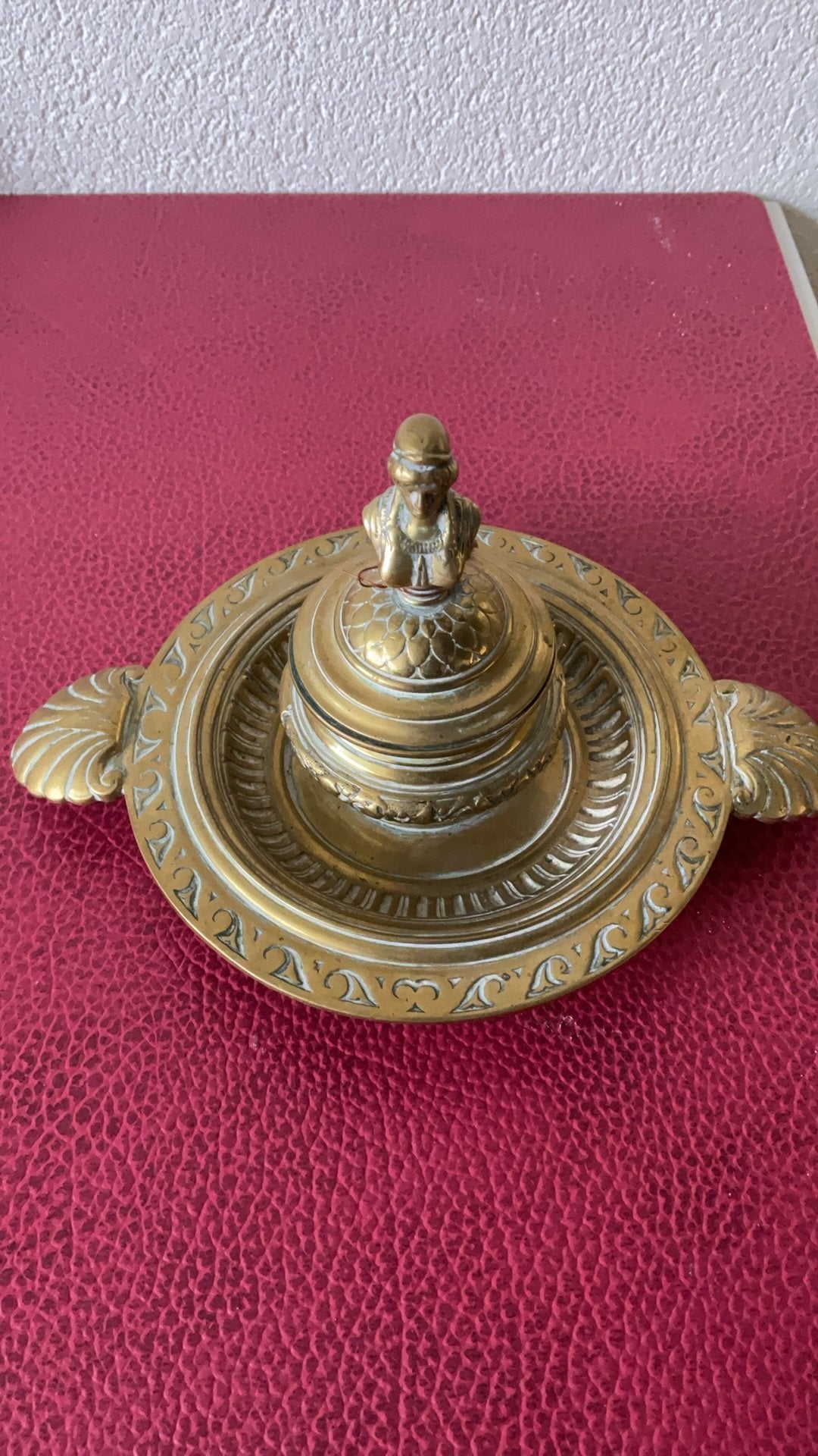 Bronzen inktpot, Ophalen of Verzenden