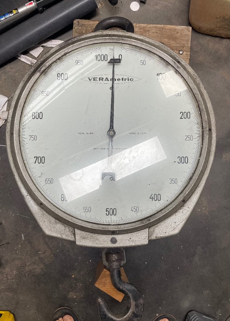 Weegschaal 1000kg, Ophalen, Gebruikt, Analoog, 100 kg of meer