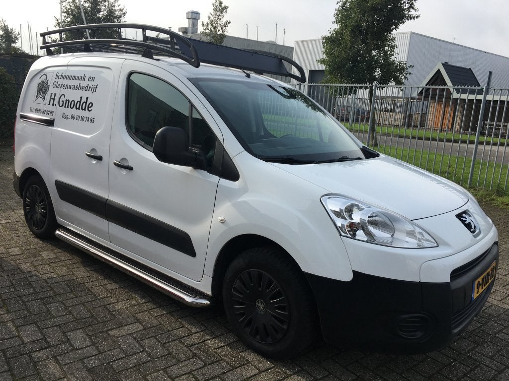 Peugeot Partner Sidebars met rvs trede, Ophalen, Niet ingevuld, Niet ingevuld, Niet ingevuld