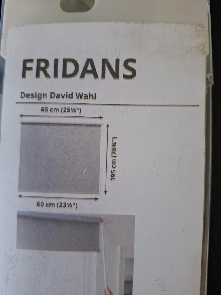 IKEA FRIDANS rolgordijn, grijs, 60x195 cm, Huis en Inrichting, Stoffering | Gordijnen en Lamellen, Modern, functioneel, Nieuw