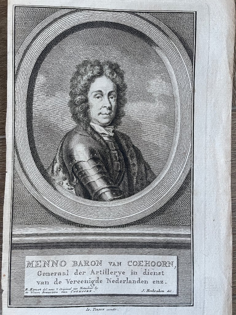 Friesland Baron van Coehoorn 1641-1704 Tirion P0497, Ophalen of Verzenden, Ets, 1700 - 1799