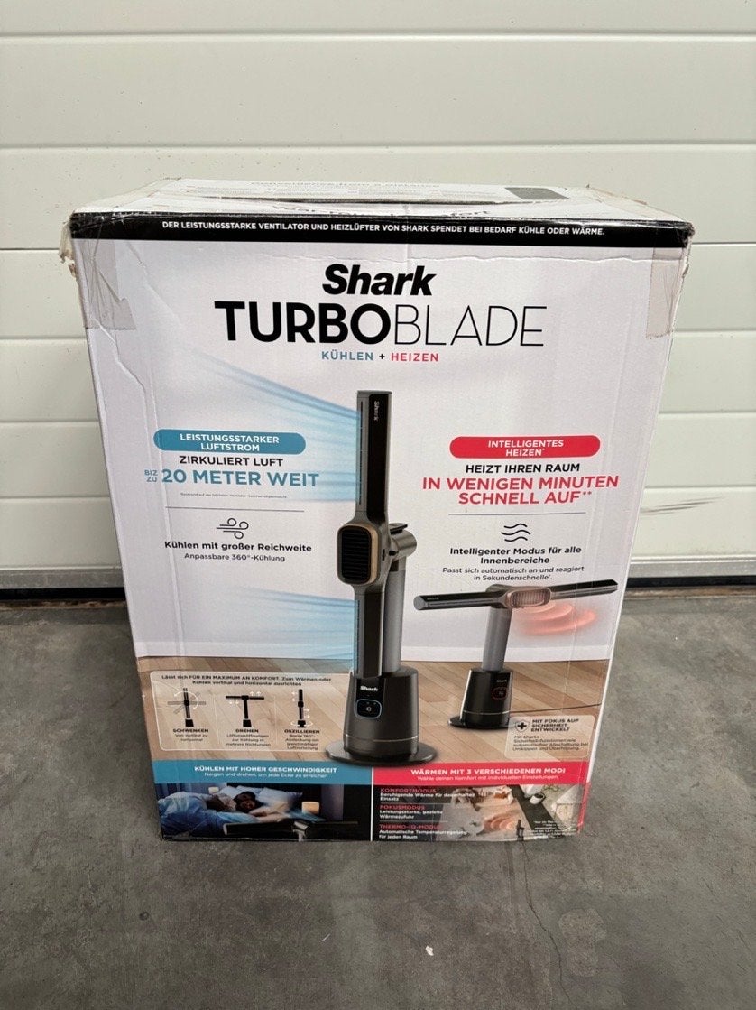 Shark TurboBlade Cool + Heat TH200EU Ventilator & Verwarming, TradeMarketingDE@sharkninja.com, Minder dan 60 m³, Ventileren, 3 snelheden of meer