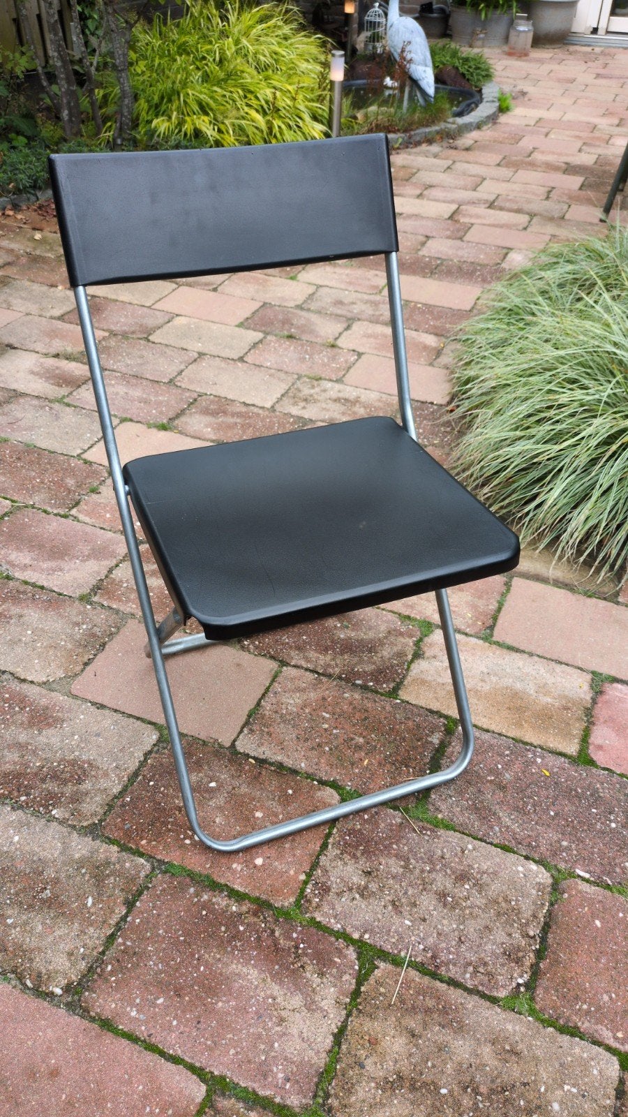 8x Ikea Jeff klapstoel - Zwart/Metaal, Huis en Inrichting, Stoelen, Ophalen, Gebruikt, Zwart, Metaal