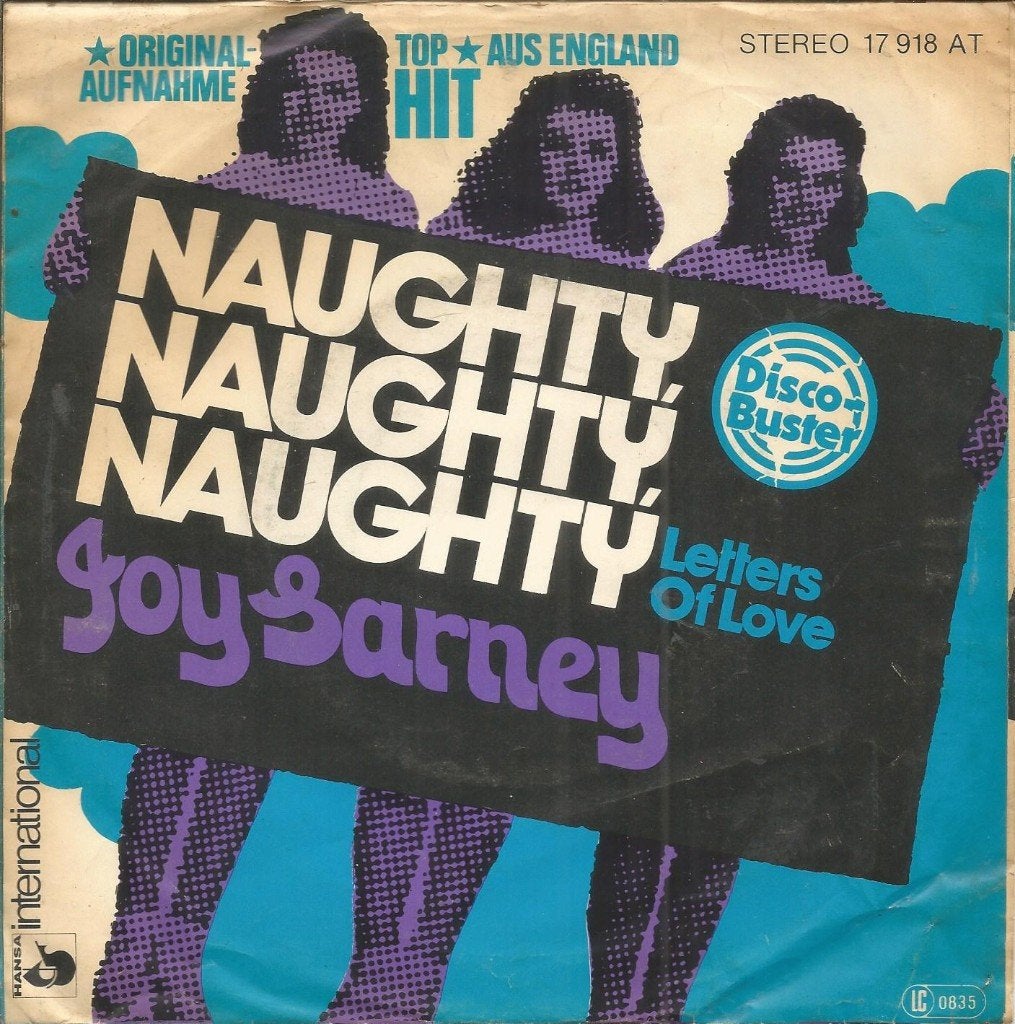 Joy Sarney – Naughty, Naughty, Naughty (1977), Gebruikt, Fotohoes, 7 inch, Ophalen of Verzenden
