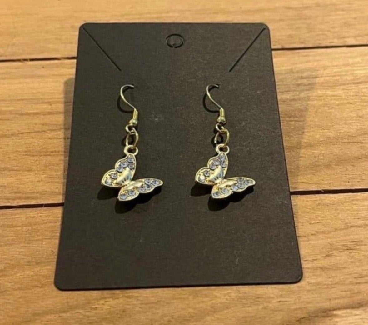 Nieuwe Goudkleurige Vlinder Oorbellen, Overige materialen, Hangers, Verzenden, Nieuw