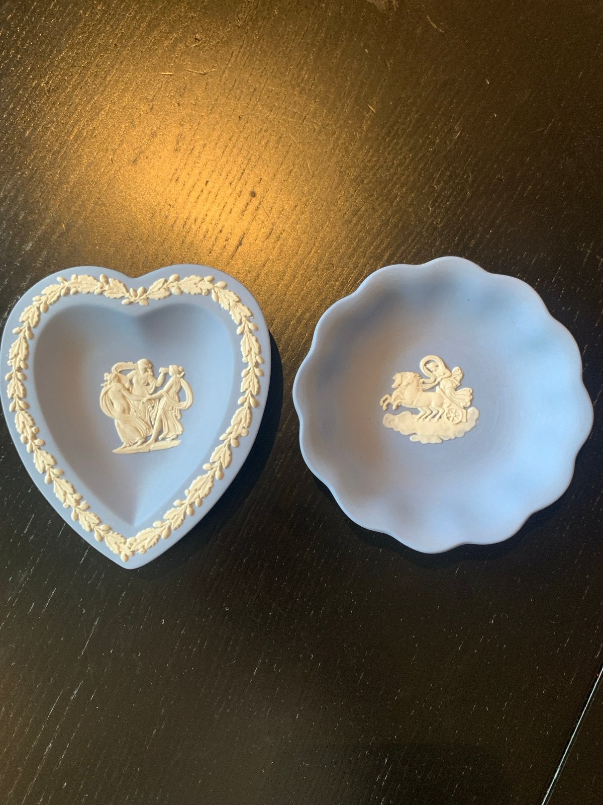 Wedgwood Jasperware Schoteltjes - Hart & Rond, Ophalen of Verzenden