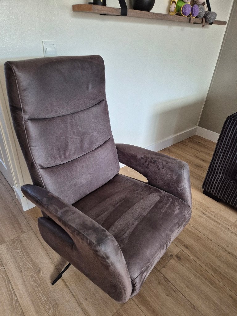 Relax fauteaul (grijs), Ophalen, Zo goed als nieuw, Stof, 75 tot 100 cm