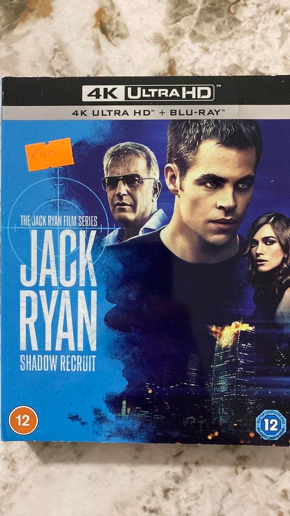 Jack ryan shadow recruit 4K UHD blu ray met slipcover, Cd's en Dvd's, Blu-ray, Ophalen of Verzenden, Zo goed als nieuw, Actie