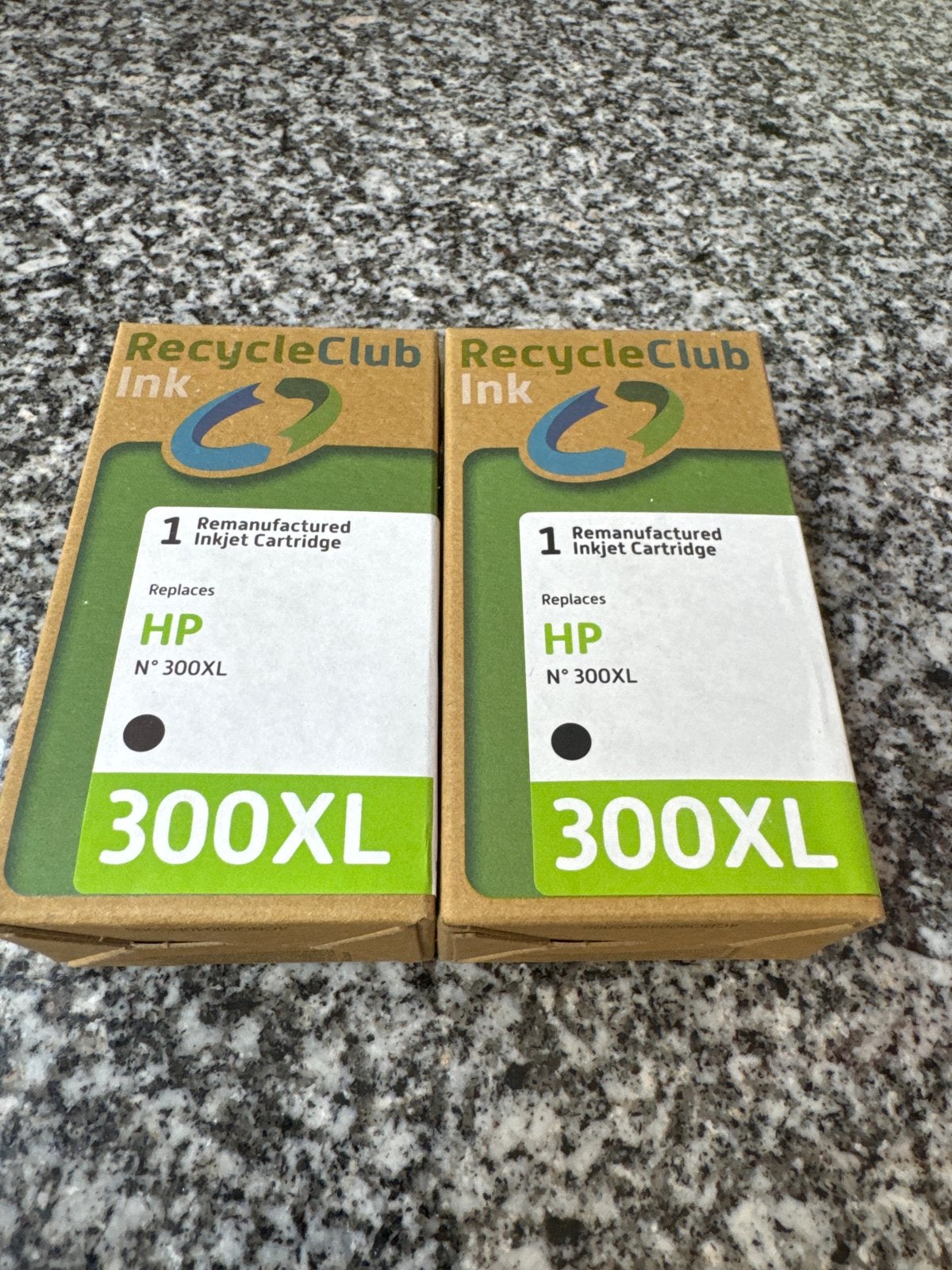 2x RecycleClub Ink HP 300XL Zwart Remanufactured Cartridge, Ophalen of Verzenden, Zo goed als nieuw, Cartridge