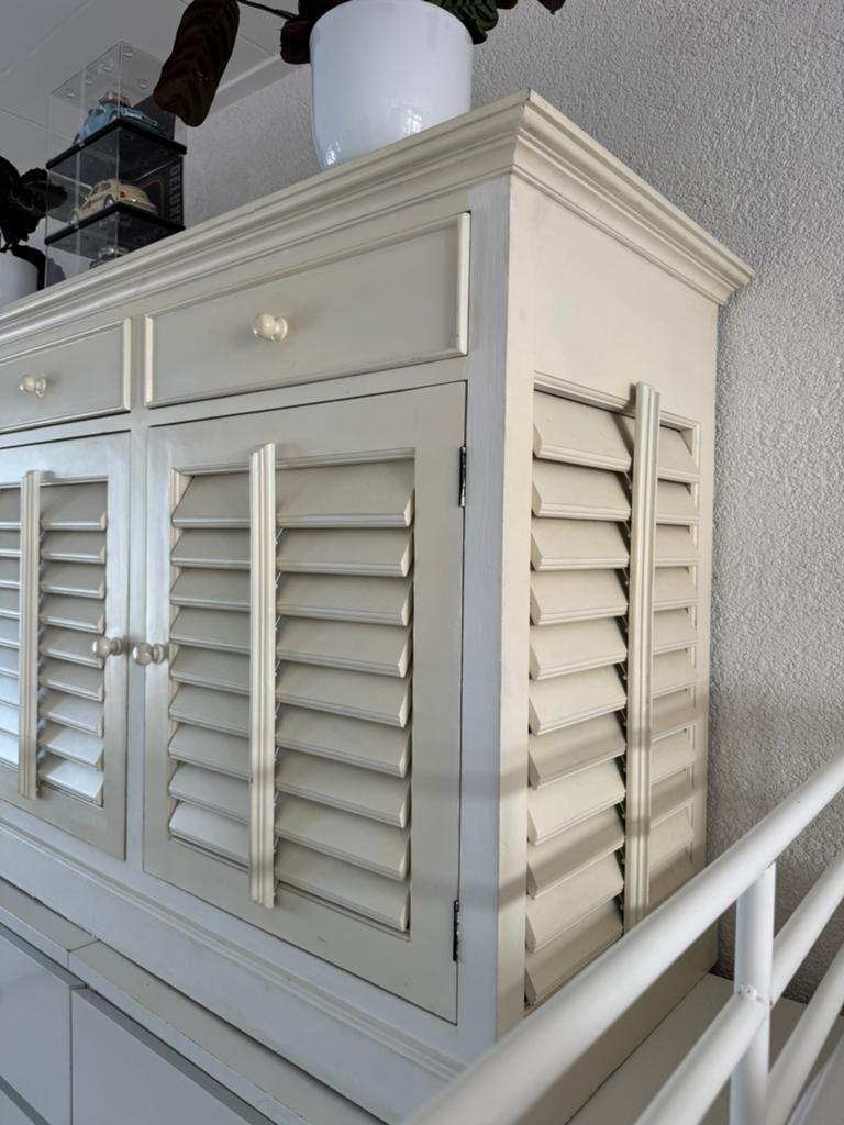 Riviera maison shutterkast buffetkast, Ophalen of Verzenden, Zo goed als nieuw, 25 tot 50 cm, 200 cm of meer