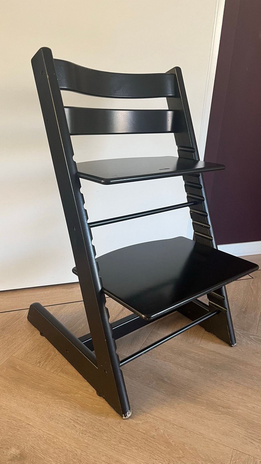 Stokke Tripp Trapp meegroeistoel - Zwart, Ophalen, Gebruikt, Meegroeistoel, Aanschuifbaar