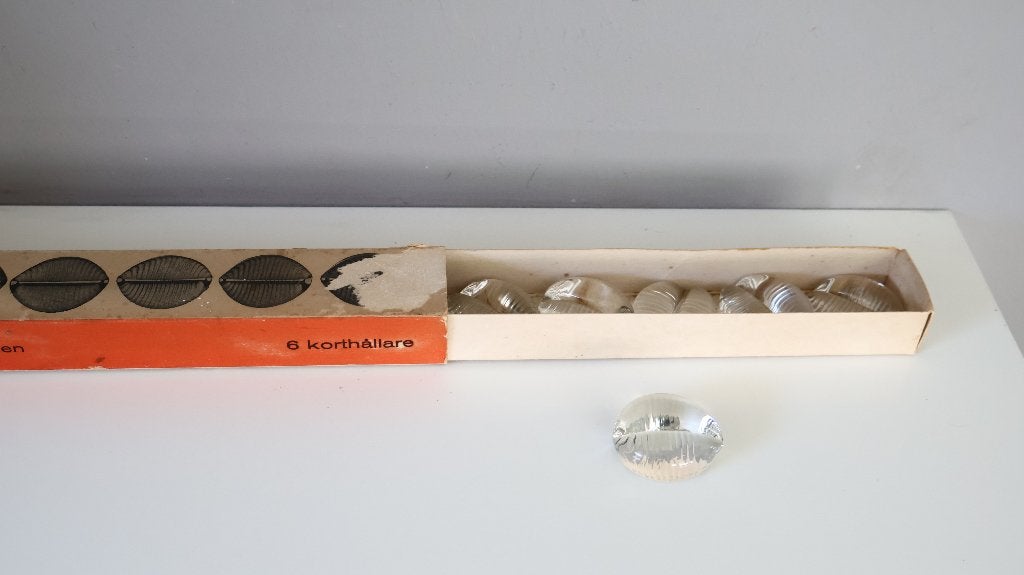 Pukeberg zweden kaartenhouders glas 6x, Antiek en Kunst, Ophalen of Verzenden