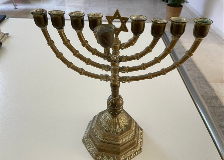 Koperen menorah, Ophalen of Verzenden
