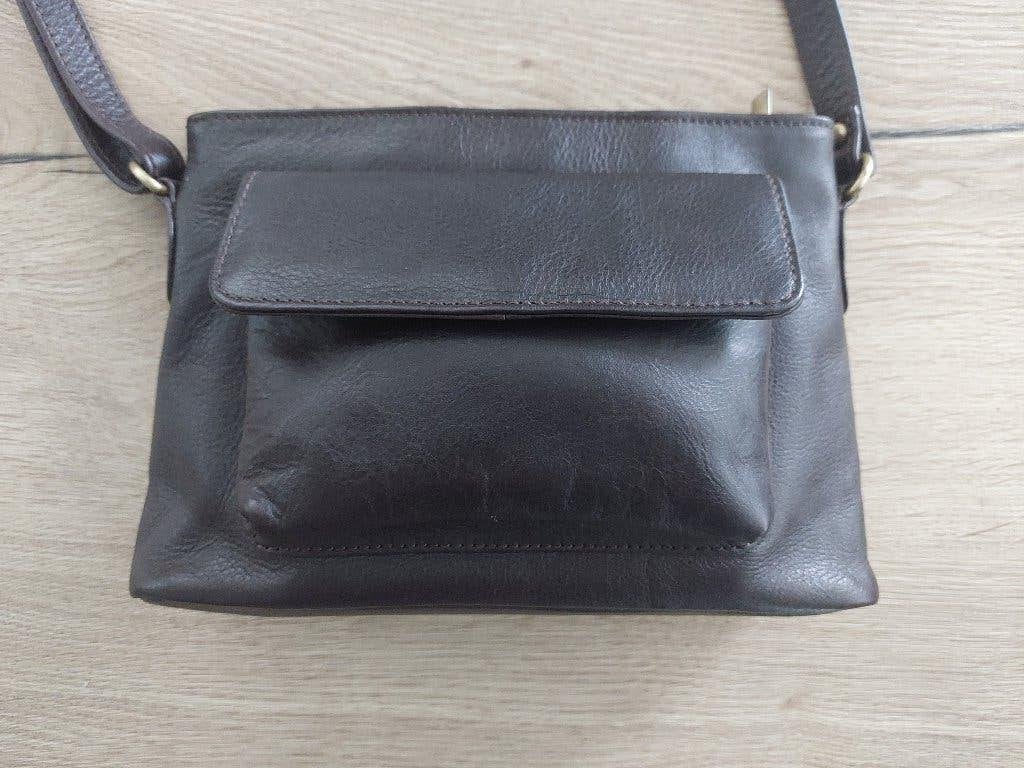 Bruine leren damestas Vilenca - Nieuw, Sieraden, Tassen en Uiterlijk, Tassen | Damestassen, Ophalen of Verzenden, Nieuw, Bruin
