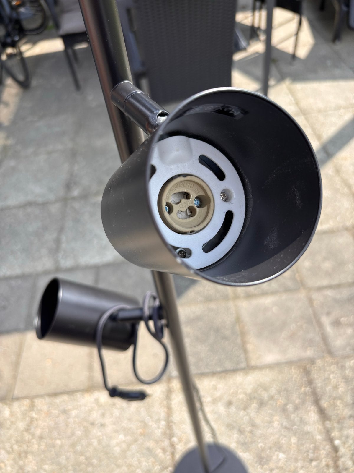 IKEA NYMÅNE lamp met 3 spots | zwart, Gebruikt, GU10, Ophalen of Verzenden, Metaal