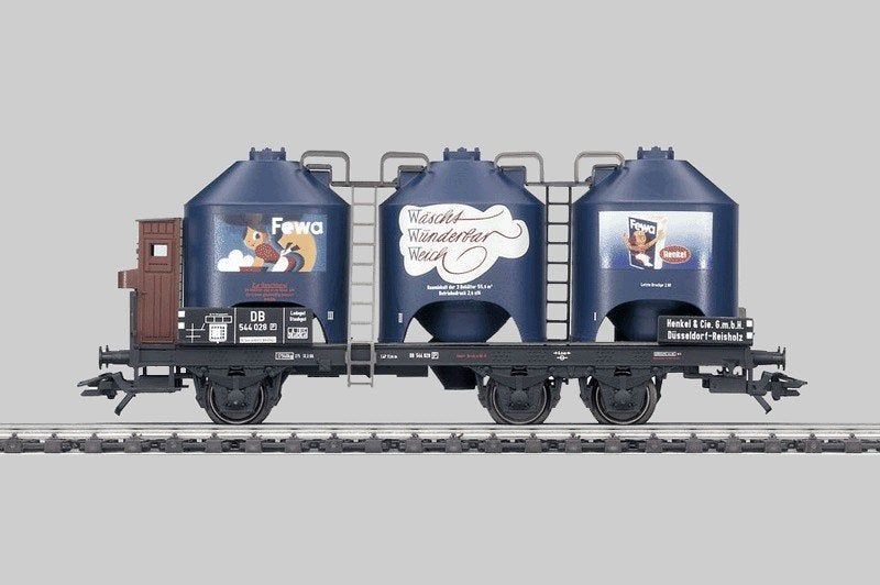 Marklin 48261 3 assige silowagon HENKEL KKK NIEUW (#716), Hobby en Vrije tijd, Wisselstroom, Ophalen of Verzenden, Märklin, Nieuw