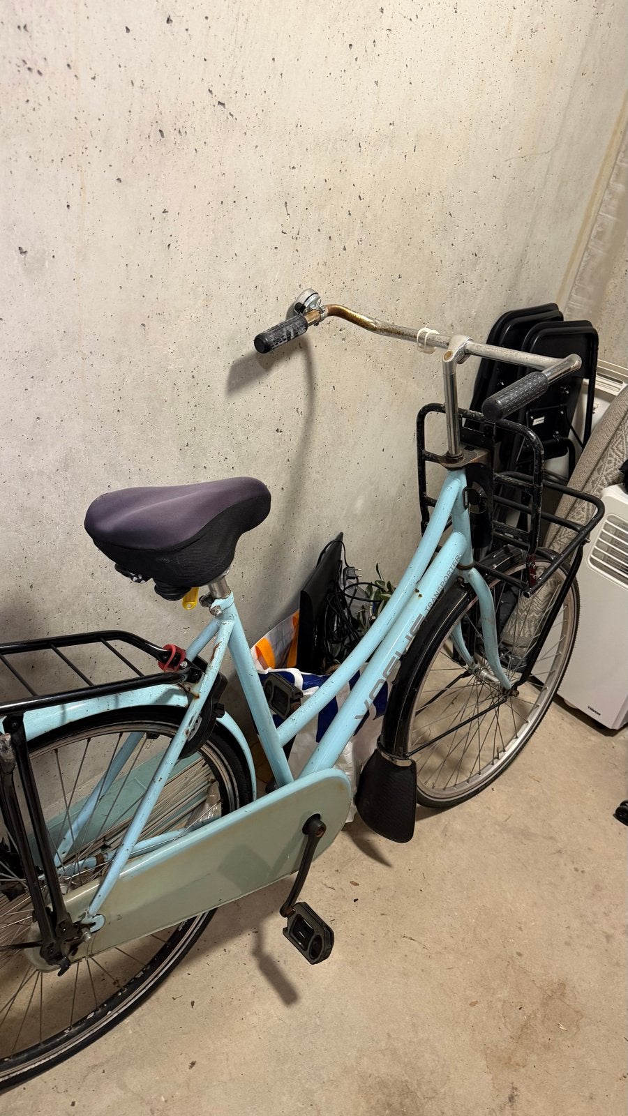 Vogue Transportfiets - Lichtblauw - Gebruikt, Velgrem, Versnellingen, Ophalen, Overige merken