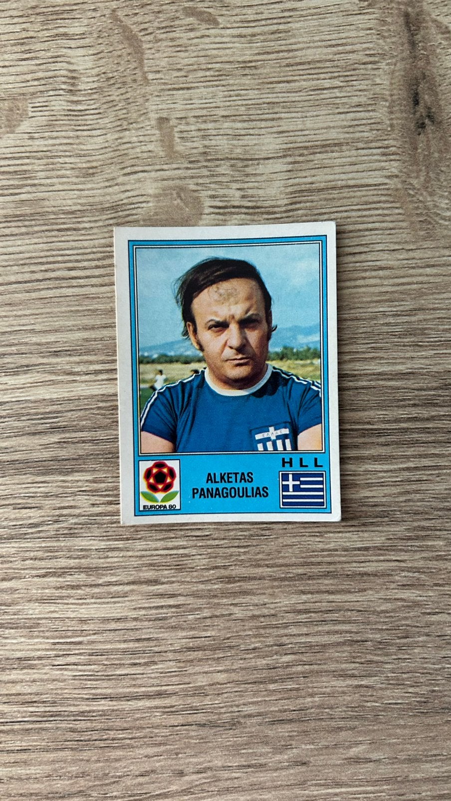 Panini Europa 80 plaatje Alketas Panagoulias EK 80, Verzenden, Zo goed als nieuw, Plaatje