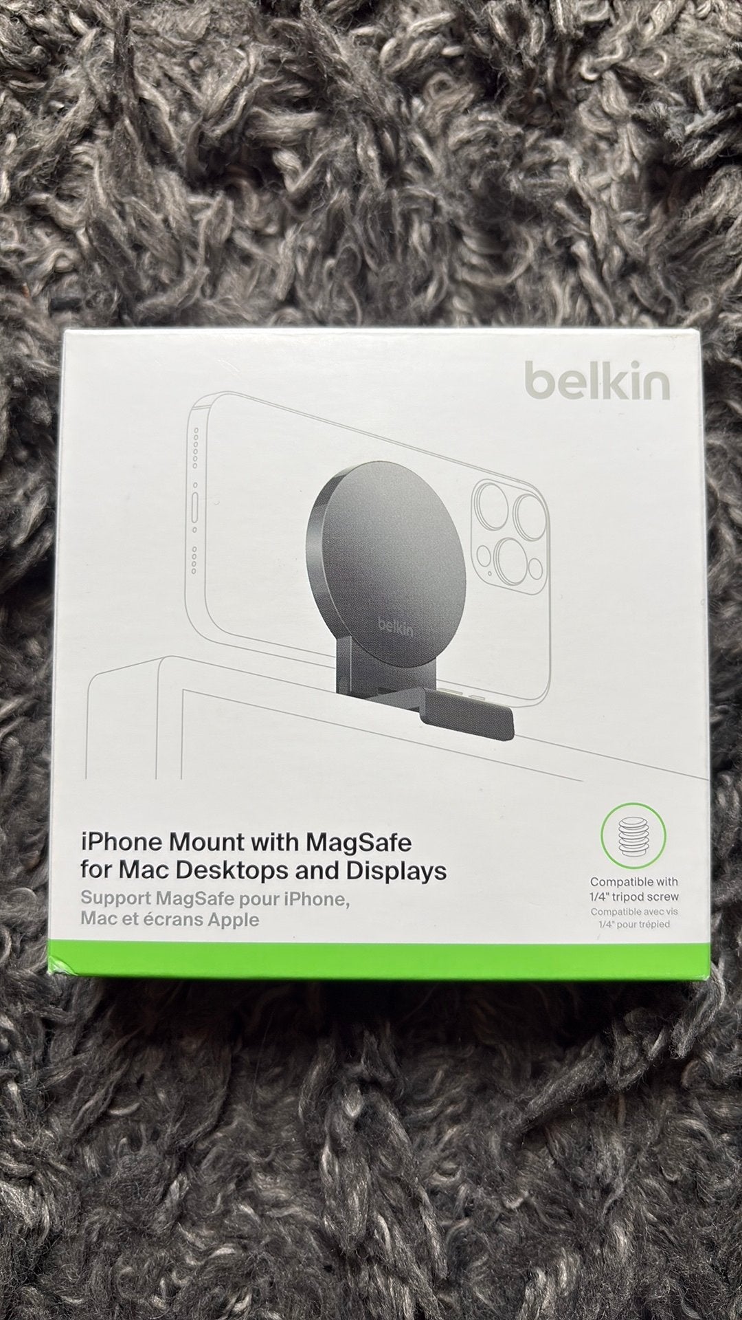 Belkin iPhone houder met MagSafe voor desktop & beeldscherm, Ophalen of Verzenden, Zo goed als nieuw