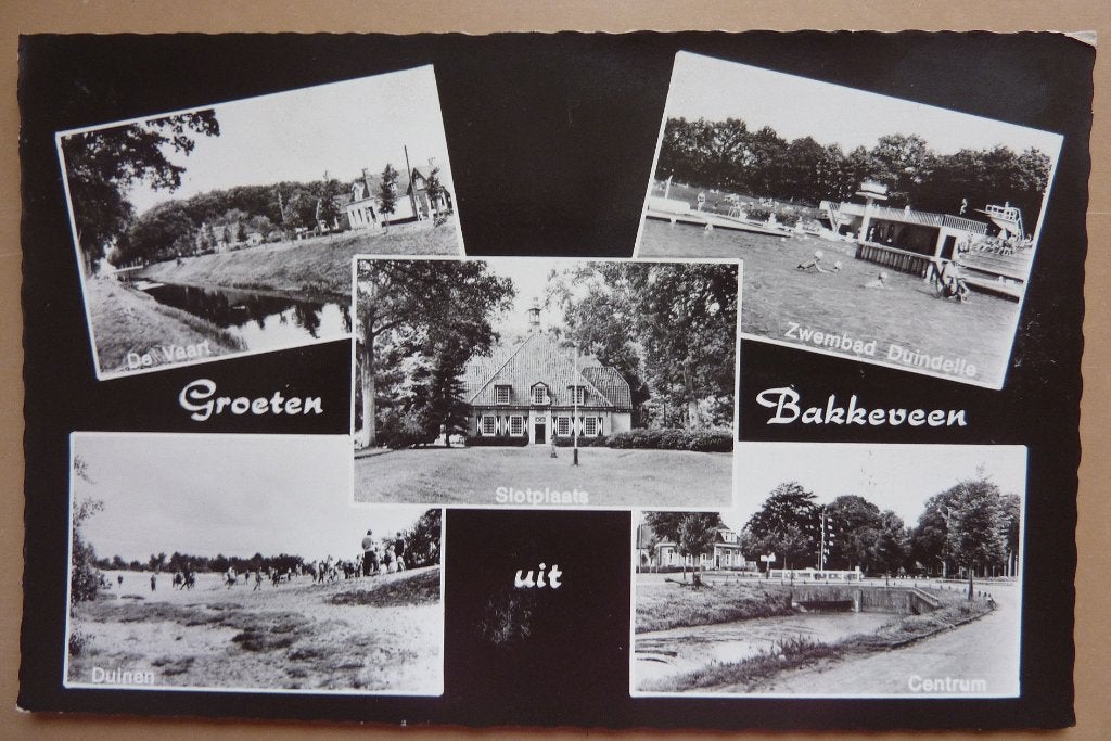 1966 BAKKEVEEN It Hout zwembad Duindelle  Slotplaats, Ophalen, 1960 tot 1980, Gelopen, Friesland