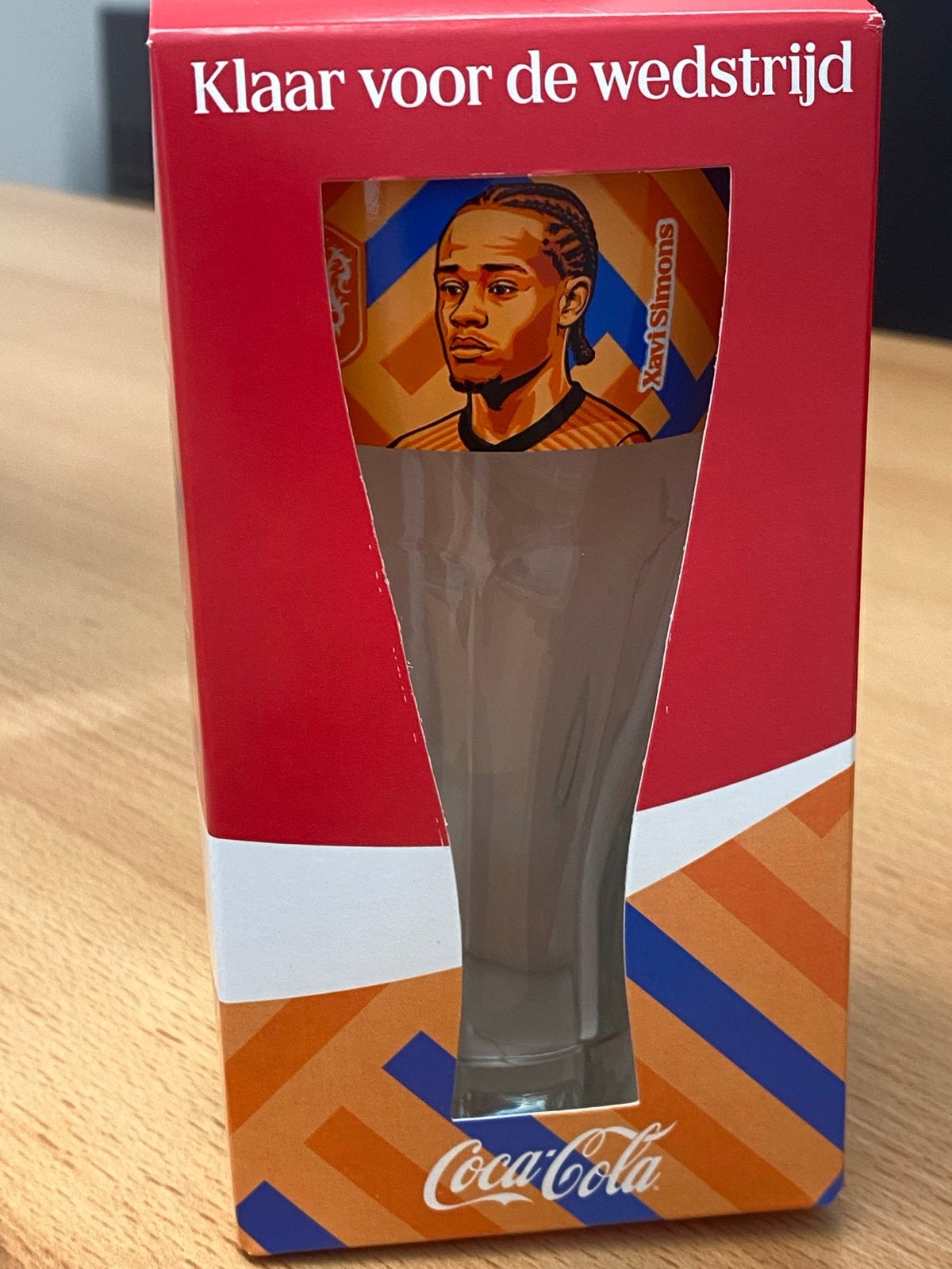 Coca-Cola glas Xavi Simons Oranje EK WK Voetbal, Verzamelen, Ophalen of Verzenden, Nieuw