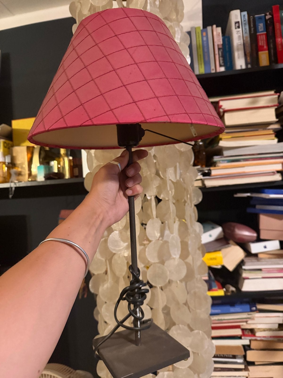 Vintage Herda Holland Tafellamp met Laura Ashley Kap, Antiek en Kunst, Ophalen of Verzenden