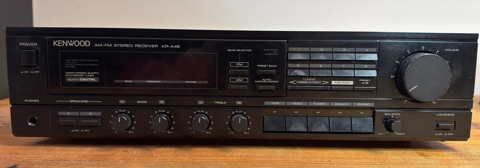 Kenwood KR-A46 AM-FM Stereo Receiver - Vintage Versterker, Overige merken, Gebruikt, Ophalen of Verzenden, 120 watt of meer
