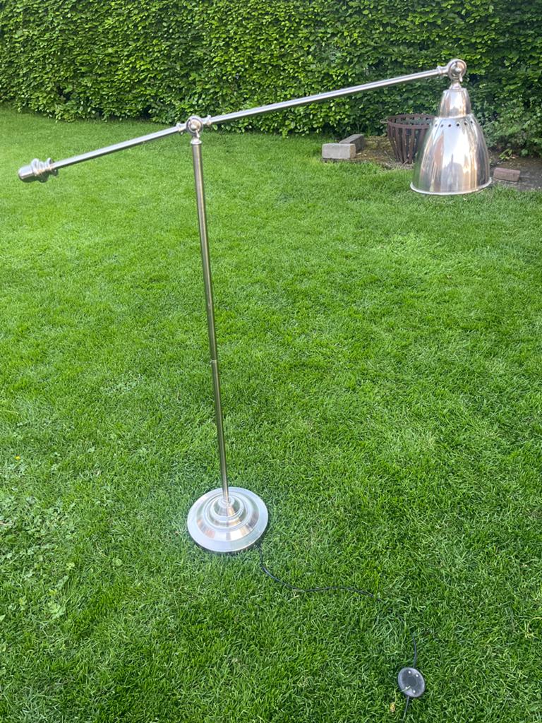 IKEA Barometer Verstelbare Vloerlamp - Zilverkleurig, Ophalen, Zo goed als nieuw, Metaal, 150 tot 200 cm