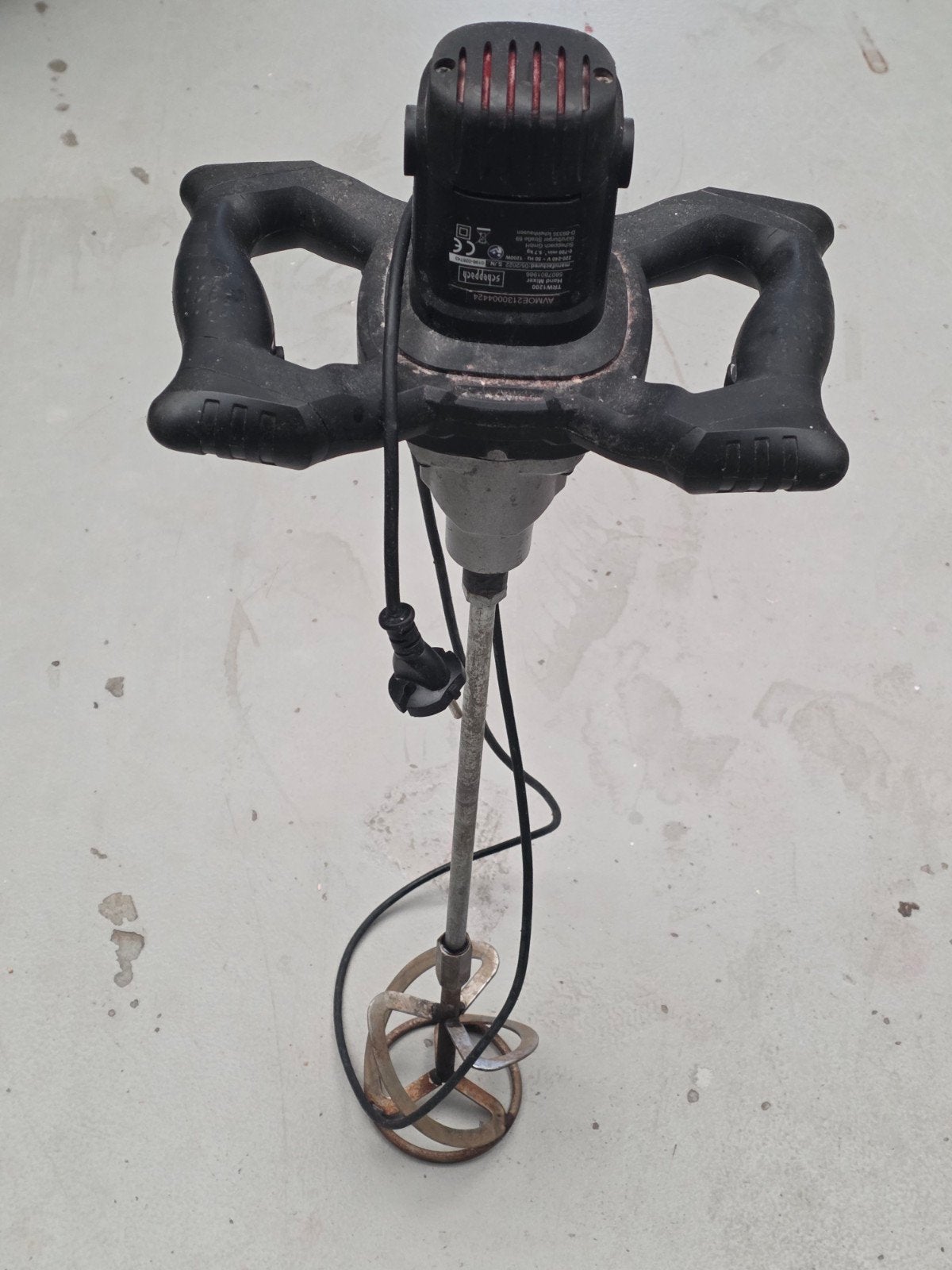 Scheppach TRW1200 Handmixer - Krachtige Mortelmixer, Doe-het-zelf en Verbouw, Ophalen of Verzenden