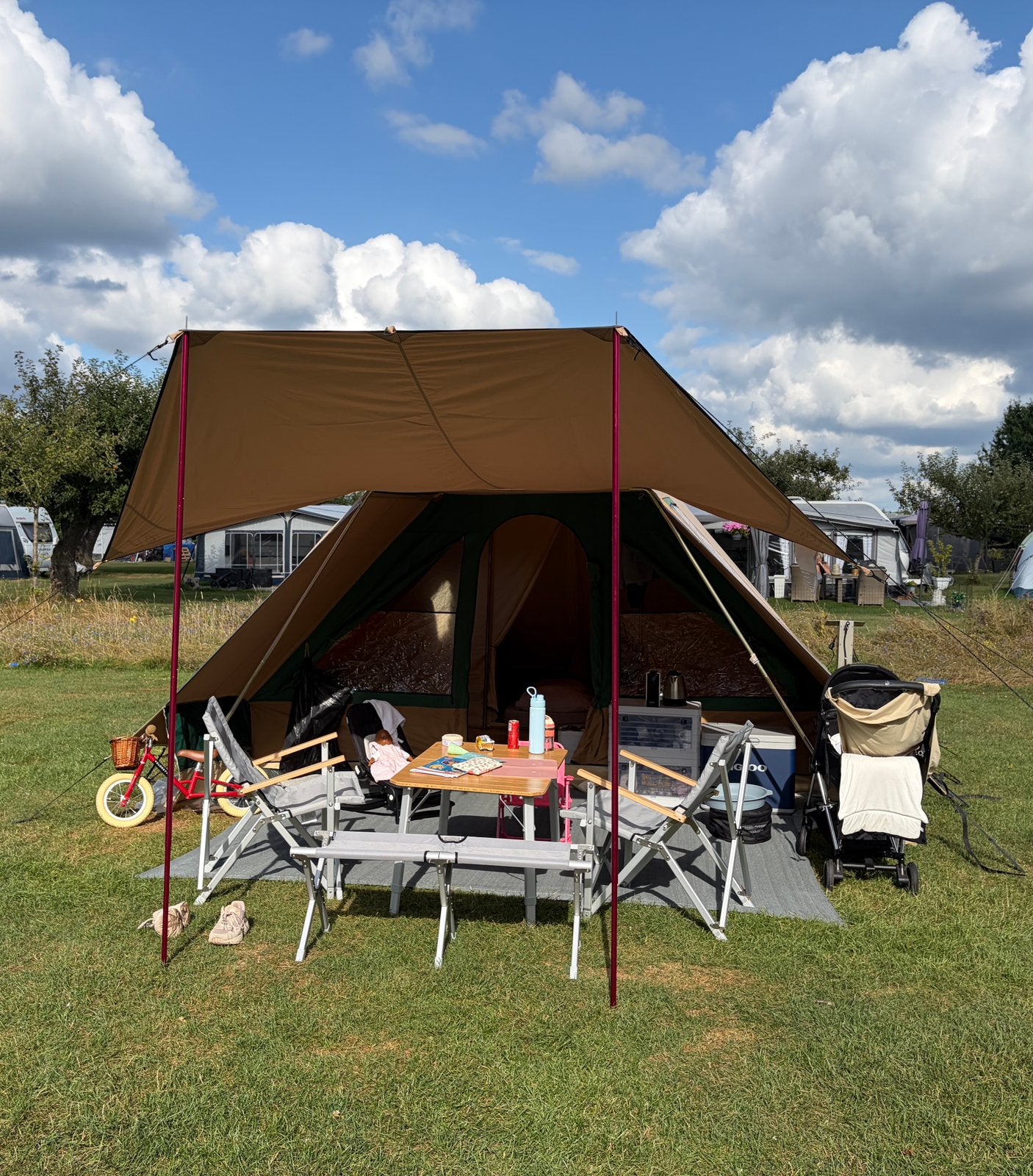Cabanon tent 4-6 personen | Katoen | Inritsbaar grondzeil, Ophalen, Gebruikt, Tot en met 6