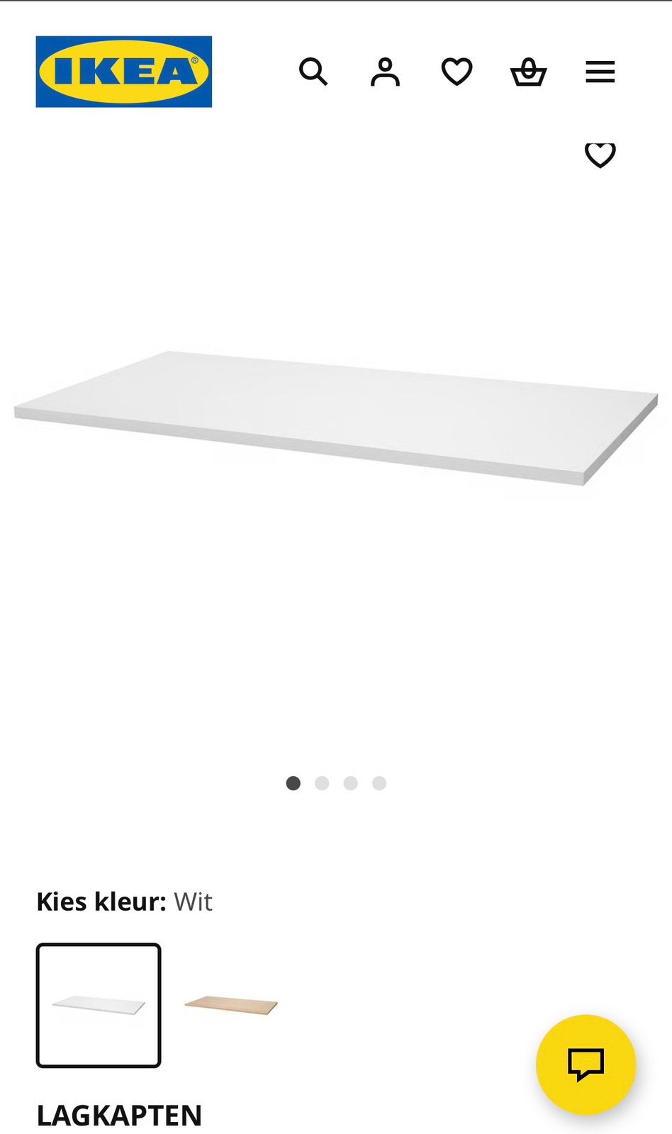 Bureaublad Ikea Lagkapten 140x60, Huis en Inrichting, Ophalen, Overige typen, Spaanplaat of MDF, Zo goed als nieuw
