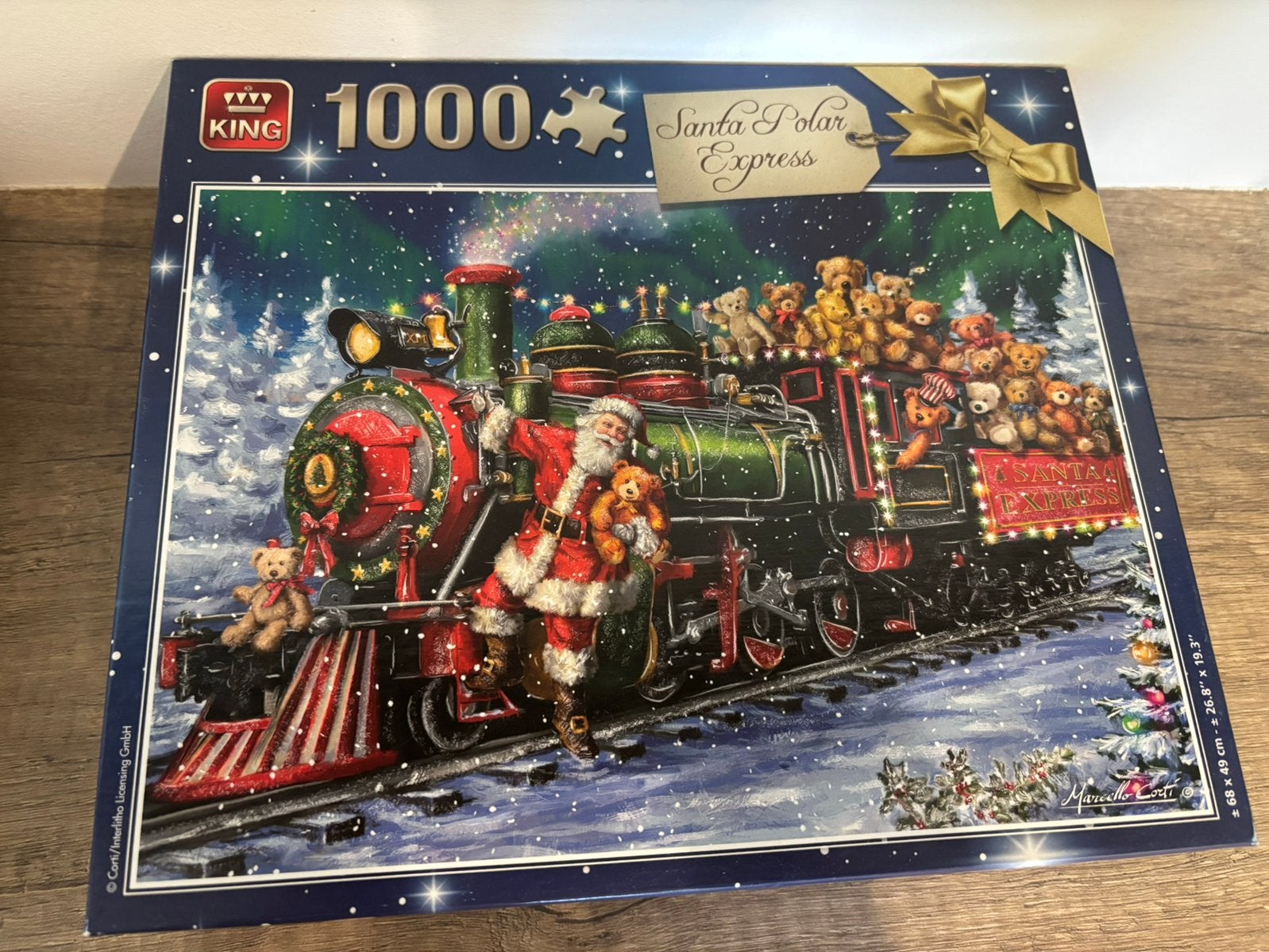 King kerst puzzel 1000stukjes, Hobby en Vrije tijd, Denksport en Puzzels, Ophalen, 500 t/m 1500 stukjes, Zo goed als nieuw, Legpuzzel