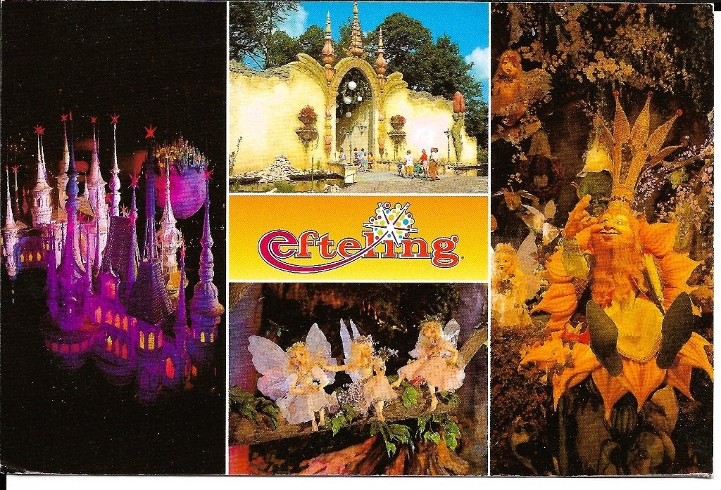 Ansichtkaart	Kaatsheuvel	De Efteling	Droomvlucht	4-luik, Verzamelen, Ansichtkaarten | Nederland, Verzenden, 1980 tot heden, Gelopen