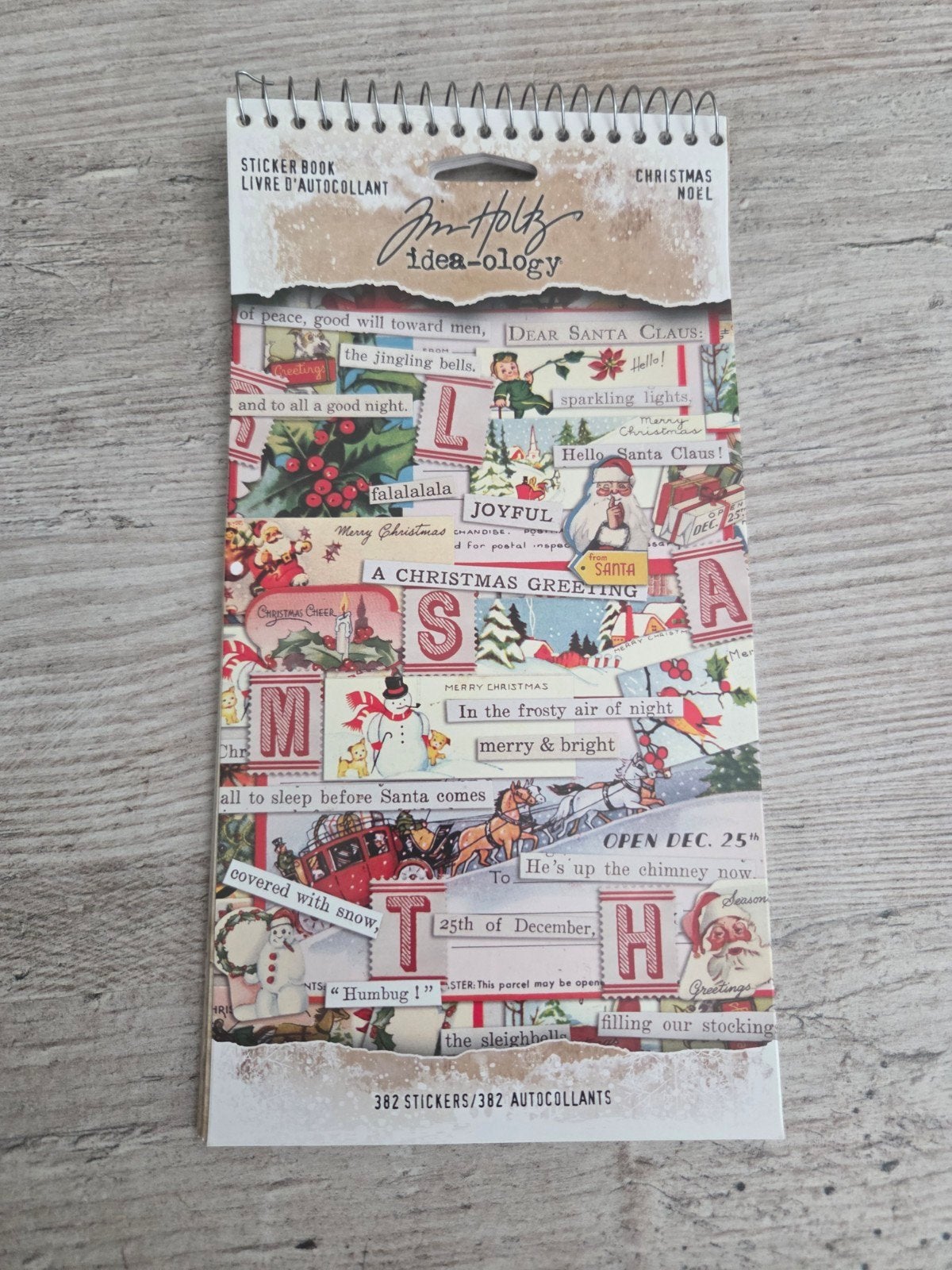 Tim Holtz Idea-ology Kerst Stickerboek - 382 Stickers, Ophalen of Verzenden, Nieuw, Overige typen