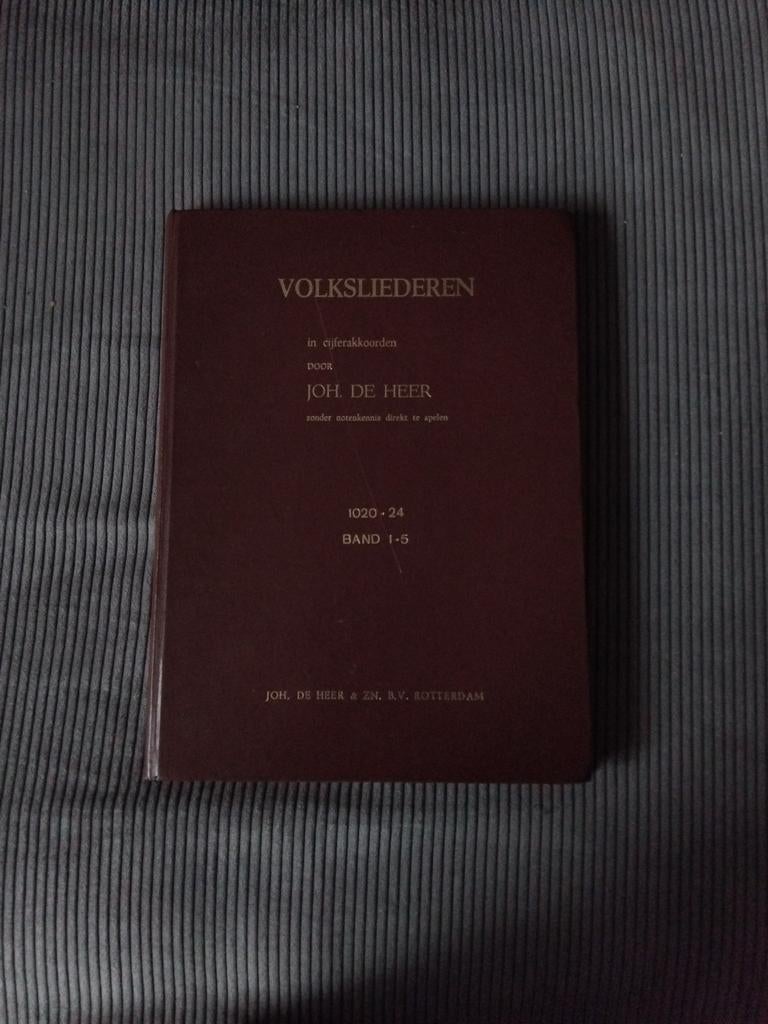 Orgelboek Joh. De Heer Volksliederen cijferakkoorden, Ophalen of Verzenden, Gelezen, Johannes De Heer