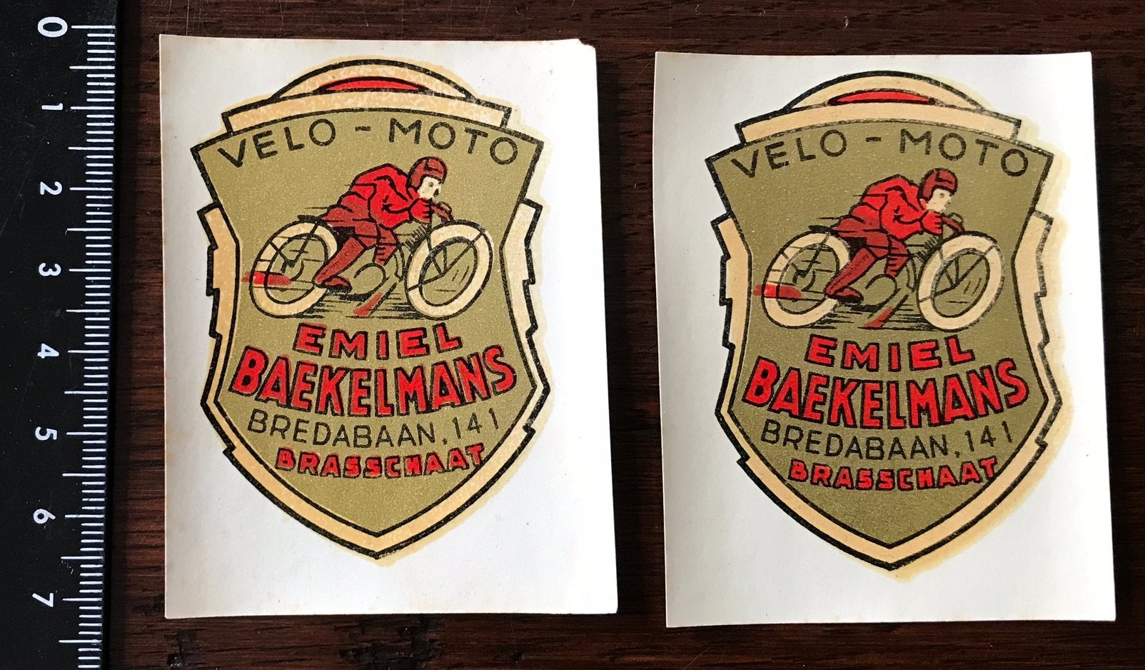 2 Oude Motor Tranfers VELO -MOTO, Verzamelen, Ophalen of Verzenden, Zo goed als nieuw
