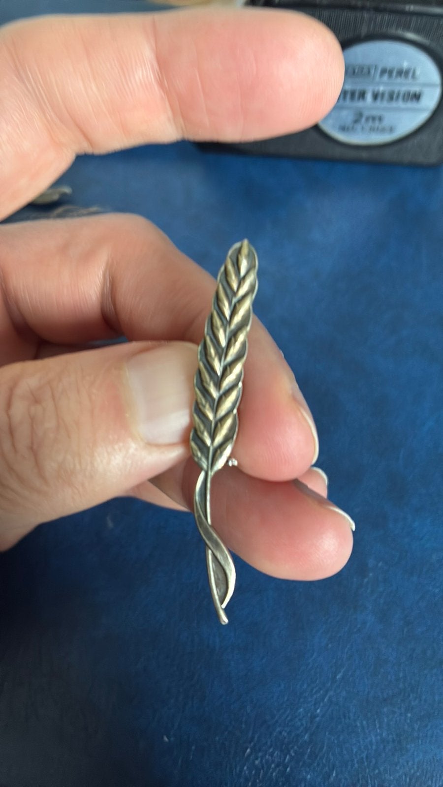 Zilver broche korenaar, Ophalen of Verzenden, Gebruikt, Zilver, Zilver