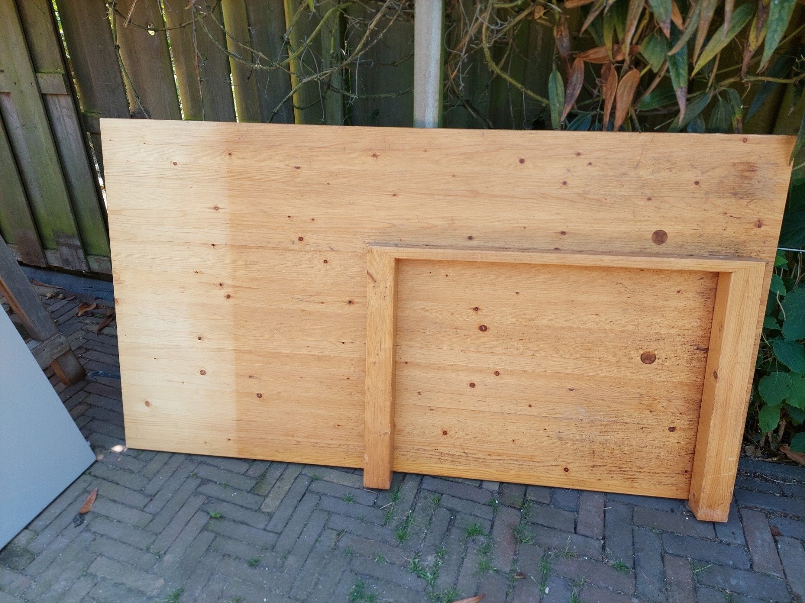 Lundia massieve tafel 176x96 met 1 poot en 2 beugels, Huis en Inrichting, Tafels | Eettafels, Ophalen, Gebruikt, 50 tot 100 cm
