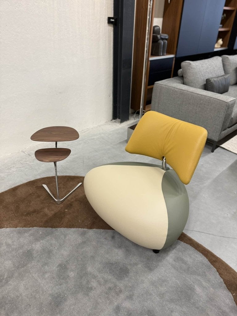 Nieuw Leolux Pallone Fauteuil Geel Groen Design Stoel Leer, Leolux, Info@leolux.nl, Nieuw, Ophalen of Verzenden
