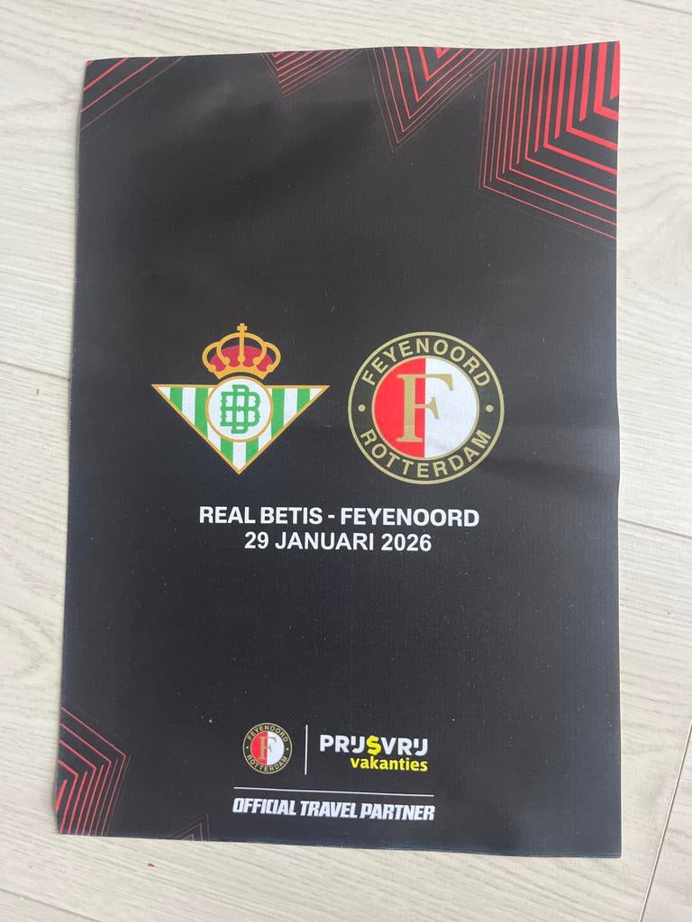 Seat cover/ stoelhoes Betis Sevilla - Feyenoord 2026, Verzenden, Nieuw, Feyenoord, Overige typen
